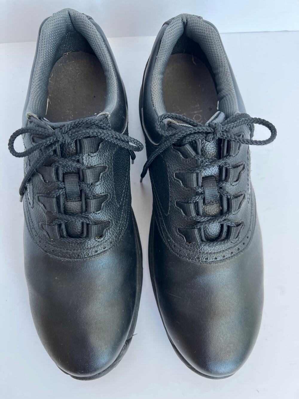FootJoy Men's FJ GreenJoys Waterproof Leather Spiked Golf Shoes Black Size 11.5